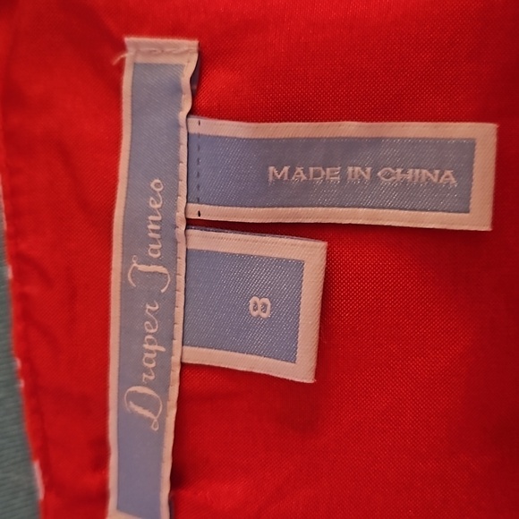 DRAPER JAMES Pink Coral White Hibiscus Floral Bell Sleeve Dress - Picture 8 of 10